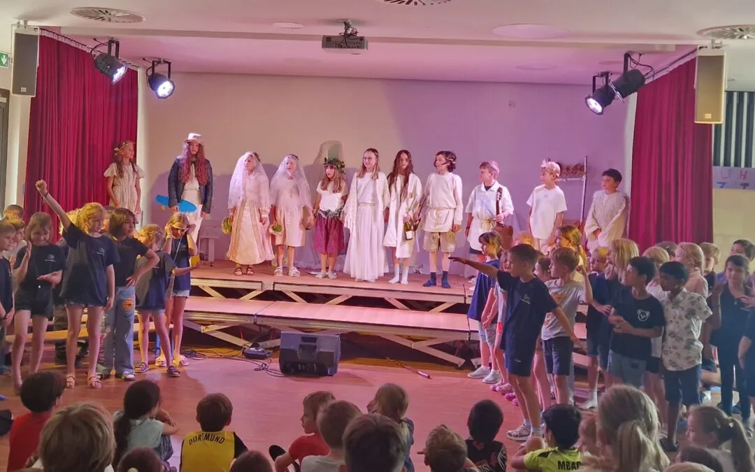 Aufführung des Musicals „Die Götterolympiade“